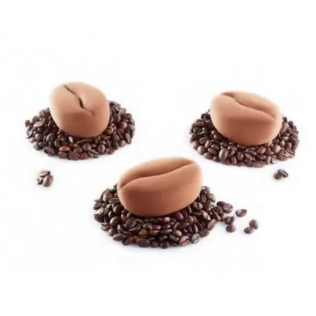 Pavoni PX4312 Pavoflex - MOKA Coffee Bean Professional Silicone Mold - 83 x 58 x 32 mm - 12 Cavity - 100 ml Pavoflex Single P...