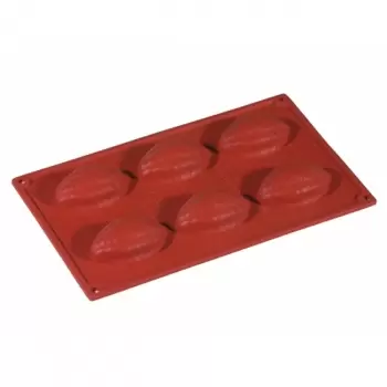 Pavoni FR048 Formaflex Silicone Mold - Cabosside 76 x 46 x 23 mm - 6 Cavity - 175mm x 300mm Non-Stick Silicone Molds