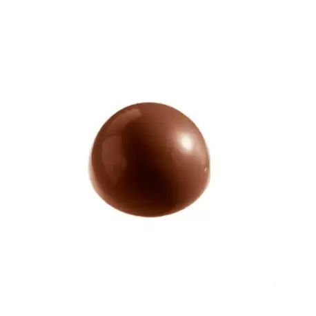 Chocolate World CW2022 Polycarbonate Hemisphere Half Sphere Chocolate Mold Ø 30 - 30 x 30 x 15 mm - 9gr - 5x8 Cavity - Double...