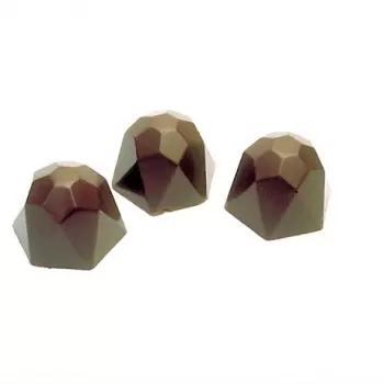 Polycarbonate Chocolate Mold Diamond - Ø30 x 20 mm - 5x8 pc - 10 gr - 275x175x24mm
