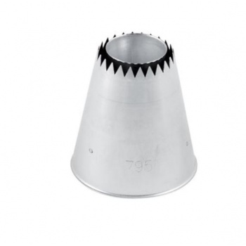 Stainless Steel Sultan Pastry Tip Nozzle - Flat Cone