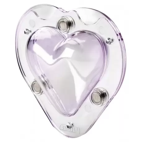 HEART Polycarbonate Single Heart Chocolate Mold - 9 x 9 x 8.5 cm Valentine's Molds