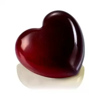 Martellato MA1995 Polycarbonate Small Heart Snack Chocolate Mold - 12pcs - 28gr - 45x42x16 mm Valentine's Molds