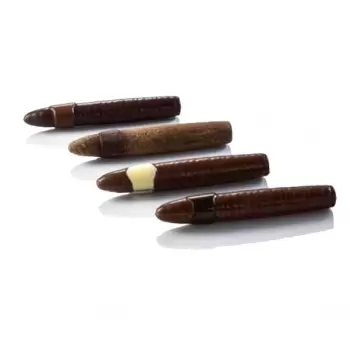 Martellato 20SI01 Thermoformed Chocolate Cigar Mold - 125mm - Ø20 mm - 8 Cavity - 2pcs Object Mold