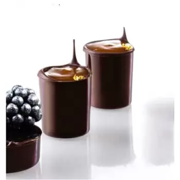 Polycarbonate Minichocofill Chocolate Cylinder Cups Mold - 28 Cavity - 6 gr - Ø27 h31 mm
