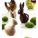 Martellato MAC616S Thermoformed Easter Rabbit Chocolate Mold - 90x60x152 mm - 100 gr Easter Molds