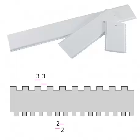 Martellato PDS 1/2 Small Chocolate and Pastry Comb - 17cm - 2mm and 3mm Stripes Ruler and Pastry Combs