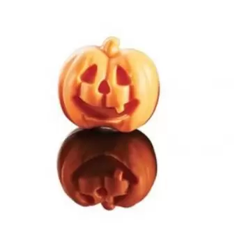 Martellato MA1992 Polycarbonate Halloween Pumpkin Chocolate Mold - Double Mold - 34x31x15mm - 9+9 gr - 12+12 Cavity - 12 Whol...