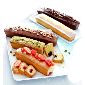 Sasa Demarle FP2249 Sasa Demarle Flexipan Origine Long Voyage Cake Molds - 230 x 45 x 40 mm - 5 Cavity - 410 x 250 mm Full Si...