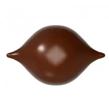 Chocolate World CW1903 Polycarbonate Praline Curve by Frank Haasnoot Chocolate Mold - 45.5 x 28.5 x 14 mm - 7.5gr - 3x7 Cavit...