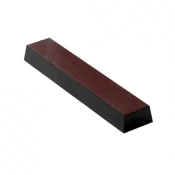 Cacao Barry MLD-090528-M00 Polycarbonate Chocolate Straight Rectangular Bar Mold - 118 x 23 x 12 mm - 1x10 Cavity - 36.5 gr ...