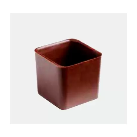 Chocolat Form POP1213 Polycarbonate Chocolate Shells Molds - Square - 4x6 Cavity - 30x30x30 mm - 5 gr - 275x175x33 Chocolate ...