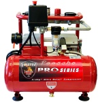 3/4 HP Oilless Ultra Quiet Compressor with Tank, Regulator and Moisture Trap - 4 Airbrushes Out.