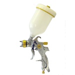 HVLP Gravity Feed Chocolate / Cake Spraying Gun - 20 oz. Plastic Container - 1.4 mm Head Size -