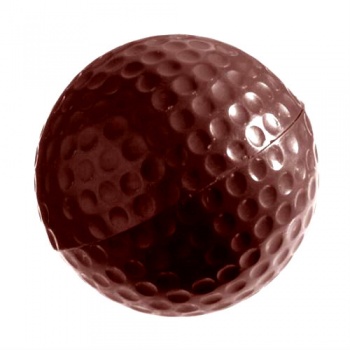 Chocolate World CW1206 Polycarbonate Golf Ball Chocolate Mold - Ø40 mm - 40 x 40 x 20 mm - 20gr - 3x6 Cavity - 275x135x24mm O...