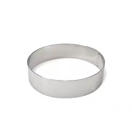 Pastry Chef's Boutique PCBCR10 Stainless Steel Heavy Duty Round Cake Ring 10'' x 2'' Mousse Rings - 1 3/4''' - 2'' High (45mm...