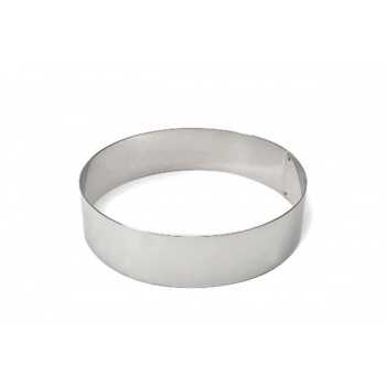 Pastry Chef's Boutique PCBRR103 Stainless Steel Heavy Duty Round Cake Pastry Ring 10'' x 3'' Ice Cream Rings - 2 3/8'' -3'' ...