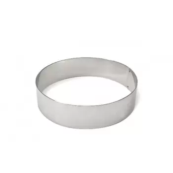 Pastry Chef's Boutique PCBRR113 Stainless Steel Heavy Duty Round Cake Ring 11" x 3" Ice Cream Rings - 2 3/8'' -3'' High (60mm...