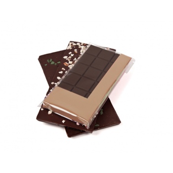 Pastry Chef's Boutique CTLB10KR Chocolate Tablet Frame and Plastic - 76 x 158 x 10 mm - Kraft - Pack of 120 pcs Chocolates Pa...