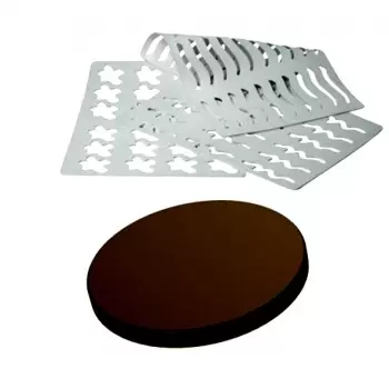 Martellato CHASIL 17 Chocolate Rubber Chablons Mat - Round Circles - Ø 36 mm - 1.5mm - 36 Indents Chocolate Chablons Mats