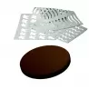 Martellato CHASIL 18 Chocolate Rubber Chablons Mat - Round Circles - Ø 42 mm - 1.5mm - 30 Indents Chocolate Chablons Mats