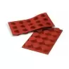 Silikomart SF027 Silikomart Mini Cylinder Petits Fours Silicone Molds - Ø40mm - 180mm x 23mm x 20mm H - 15 Cavity - 30mL Non-...