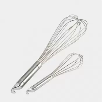 De Buyer 2604.25 De Buyer Stainless steel Professional Whisk with hook - 25 cm Whisks