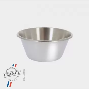 De Buyer 3250.20 De Buyer Professional Stainless Steel Flat Bottom Bowl - 20 cm - 2 L Mixing Bowls