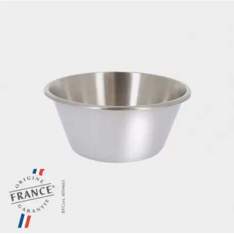 De Buyer 3250.20 De Buyer Professional Stainless Steel Flat Bottom Bowl - 20 cm - 2 L Mixing Bowls