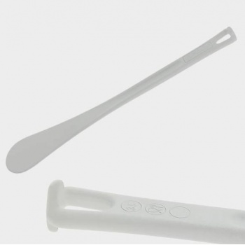 De Buyer 4745.35 De Buyer Polyglass White Spatula with Hook and Rim - 35 cm Spoons and Spatulas