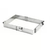 Pastry Chef's Boutique 7276 Rectangle Extensible Pastry Cake Frame - 4.5 cm High - 29.5 x 56 cm Genoise and Full Sheet Frame