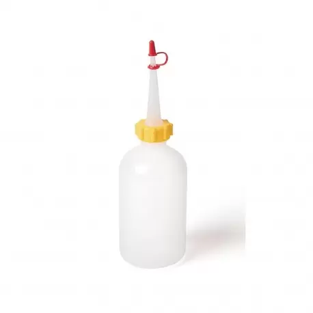 Pastry Chef's Boutique A200195 Plate Decorating Bottles - 250 ml - Fine Nozzle - 2⅜” x 2⅜” x 5¼” Chef's Plating Tools