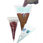 Disposable Pastry Bag with Zip Closure - Pack of 50 - 12 5/8''