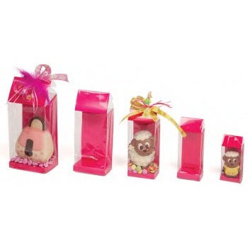 Deluxe Confectionnery Display Bags - 80 x 50 x 250 mm - Fuschia
