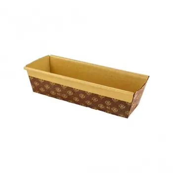 Novacart PM200 Novacart Rectangular Paper Loaf Pan Molds - Medium - 7.75''x2.5''x2 - PM200 - 500 pcs Cake and Loaf Paper Pans