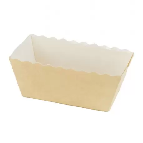 Pastry Chef's Boutique M17982 Novacart Easy Bake Natural Kraft Mini Cakes 80 x 40 x 40 mm - Pack of 500 Cake and Loaf Paper Pans