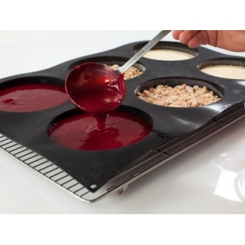 Pavoni PX077 Pavoflex Professional Silicone Mold Round Insert - 6 Cavity - PX061 - Ø120mm x 30mm Deep Pavoflex Single Portion...