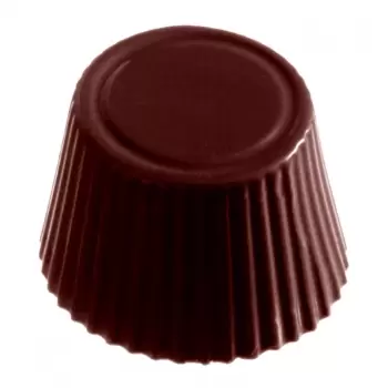 Chocolate World CW2130 Polycarbonate Peanut Butter Candy Cups Chocolate Mold - 30 x 30 x 19 mm - 14gr - 4x8 Cavity - 275x175x...