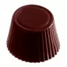 Chocolate World CW2130 Polycarbonate Peanut Butter Candy Cups Chocolate Mold - 30 x 30 x 19 mm - 14gr - 4x8 Cavity - 275x175x...