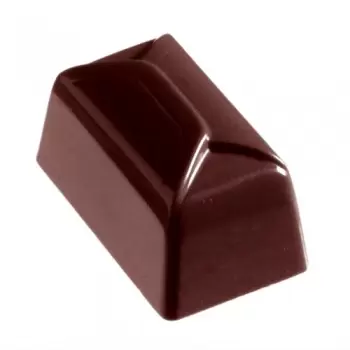 Chocolate World CW2325 Polycarbonate Ballotin Rectangle Praline Chocolate Mold - 36 x 22 x 20 mm- 15gr - 4x8 Cavity - 275x175...