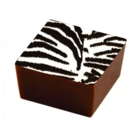 Pavoni SD73 Pavoni Chocolate Transfer Sheets - Zebra Pattern - Pack of 10 Sheets Chocolate Transfer Sheets