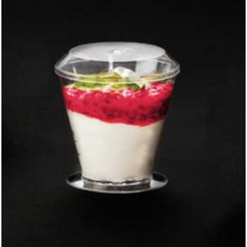 Martellato 48352-02 Small Disposable Verrine Glasses - 4.1 oz. -2.75'' x2.75'' x 2.375''- 100pcs Plastic Mini Cups and Bowls