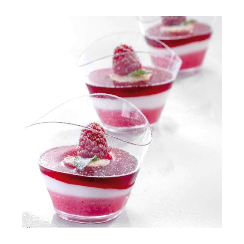 Martellato PMOCE003 Clear Oval Plastic Verrine Cups 100 x 70 x 82...