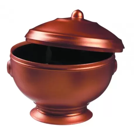 Pastry Chef's Boutique PS343220 ESCOFFIER mini Lion Head Tureen with Lid - Copper / Black - 60 ml - 2 oz - 120 pcs Plastic Mi...