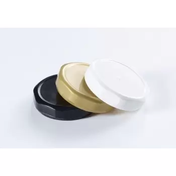 Pastry Chef's Boutique PCB0524711 Lid for Plastic Mini Jam Container - 46 mm - Pack of 20 - Black Plastic Mini Cups and Bowls