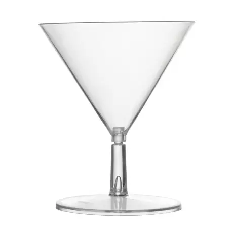 Pastry Chef's Boutique 6401 Clear Plastic Mini Martini Cocktail Glasses - 2.75'' x 3.25'' - 120 pcs - Plastic Mini Cups and B...