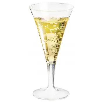 Pastry Chef's Boutique 6412 Clear Mini Champagne Flute - 2.5'' x 5'' - 96 pcs - 2 oz Plastic Mini Cups and Bowls