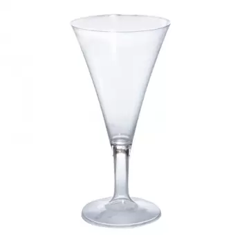 Pastry Chef's Boutique 6412 Clear Mini Champagne Flute - 2.5'' x 5'' - 96 pcs - 2 oz Plastic Mini Cups and Bowls