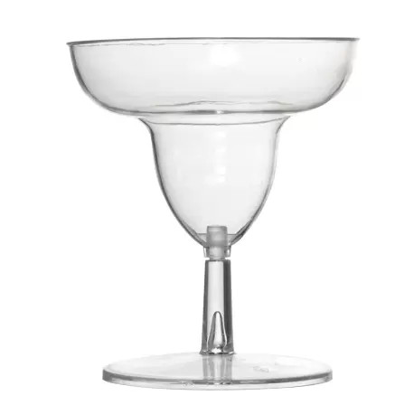 Pastry Chef's Boutique 6402 Clear Mini Margarita Cocktail Plastic Cups - 2oz. - 2.9'' x 3.75''- 120ct Plastic Mini Cups and B...