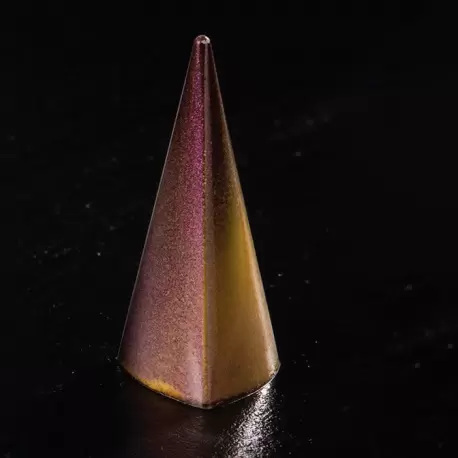 Martellato MA4005 Polycarbonate Tall Triangular Pyramid Chocolate Mold - 25 x 26 x 55 mm - 11 gr - 28 Cavity - 275 x 175 mm M...